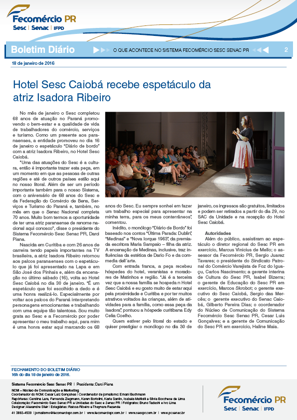 Boletim Diário | Fecomércio