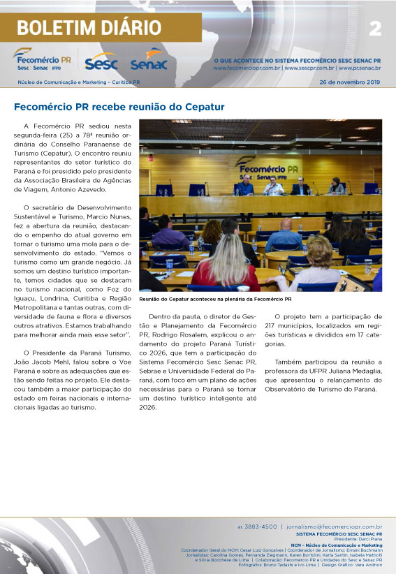 Boletim Diário | Fecomércio