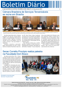 Boletim Diário | Fecomércio