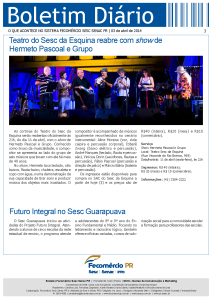 Boletim Diário | Fecomércio