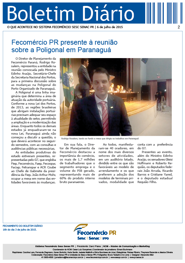 Boletim Diário | Fecomércio