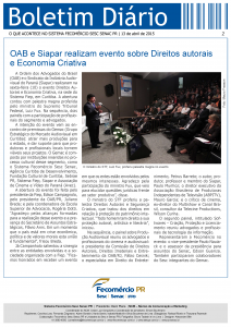 Boletim Diário | Fecomércio