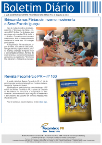 Boletim Diário | Fecomércio