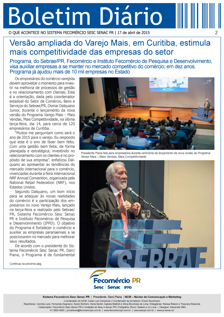 Boletim Diário | Fecomércio