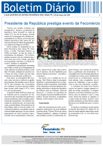 Boletim Diário | Fecomércio