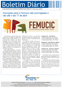 Boletim Diário | Fecomércio