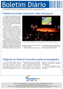 Boletim Diário | Fecomércio