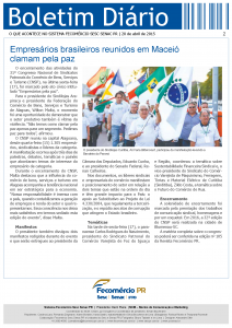 Boletim Diário | Fecomércio