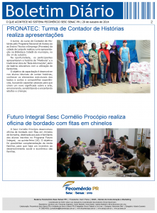 Boletim Diário | Fecomércio
