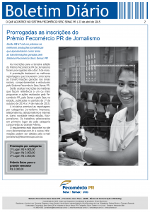 Boletim Diário | Fecomércio