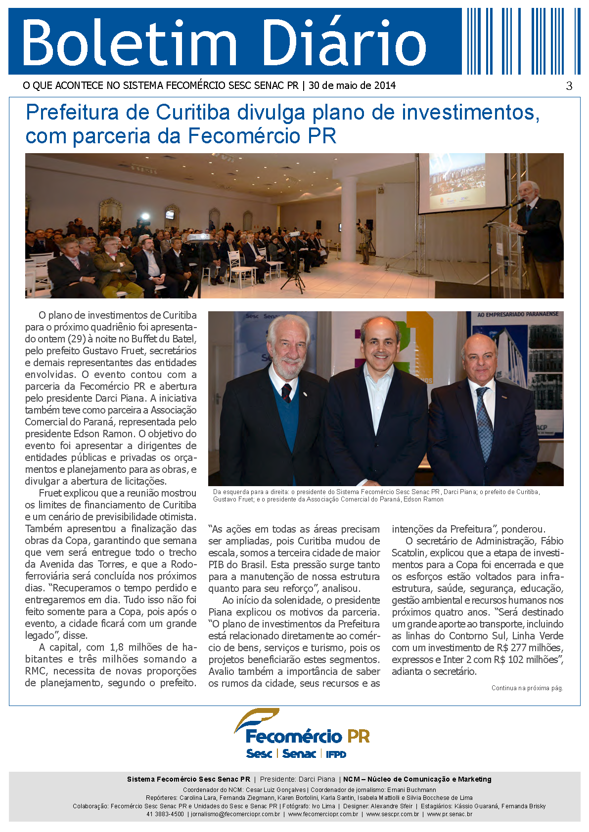 Boletim Diário | Fecomércio
