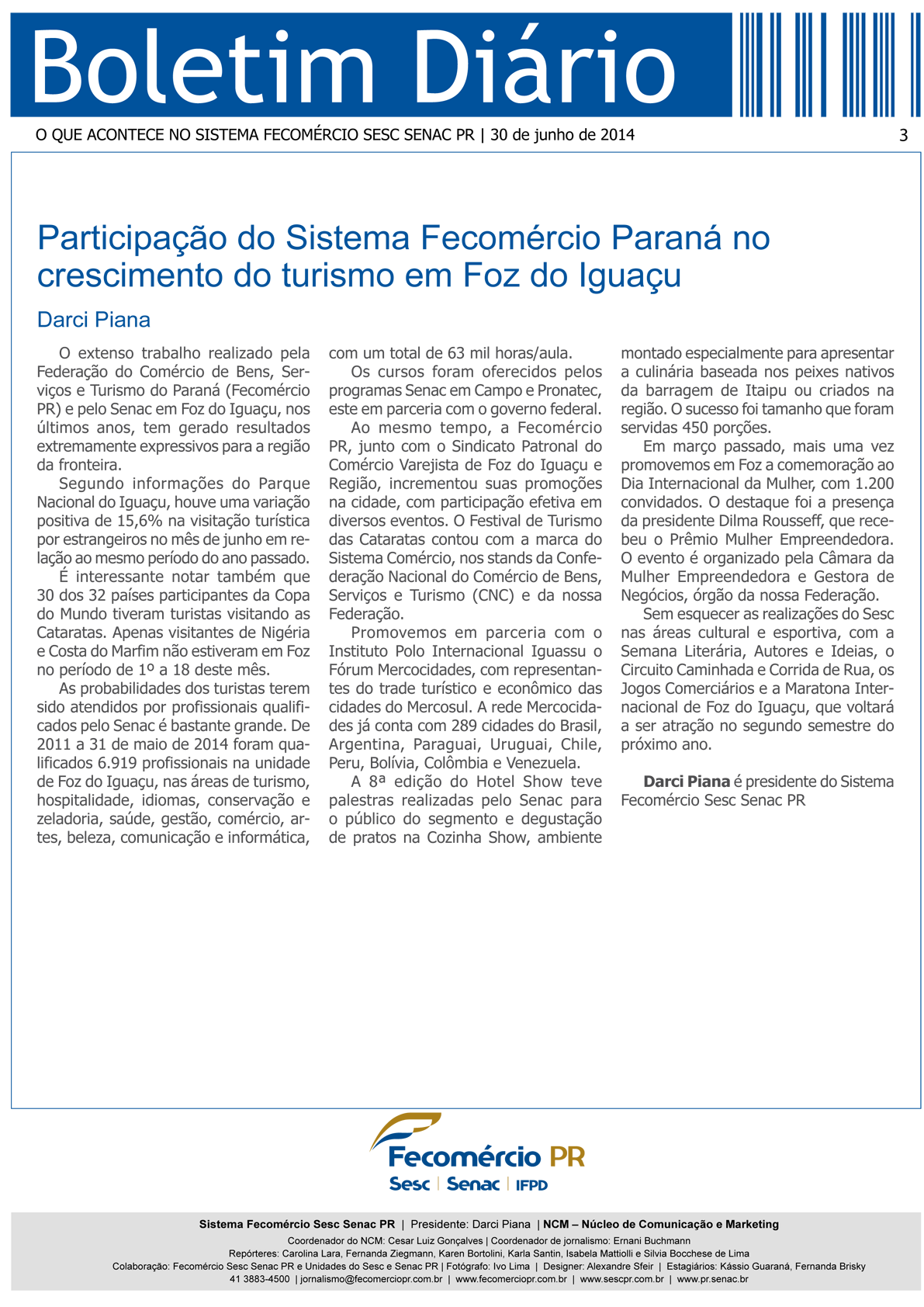 Boletim Diário | Fecomércio
