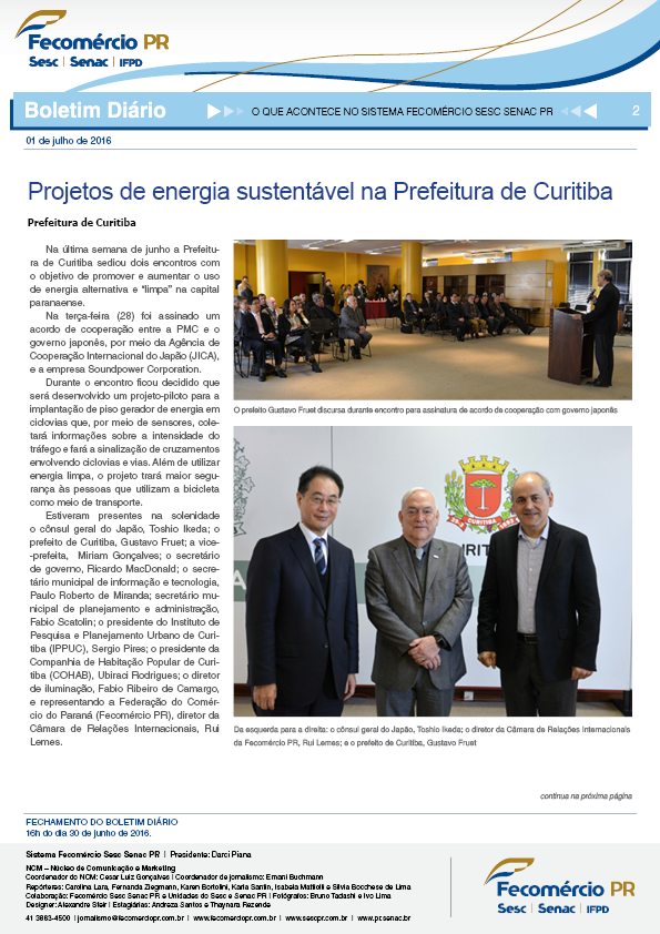 Boletim Diário | Fecomércio