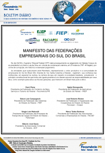 Boletim Diário | Fecomércio