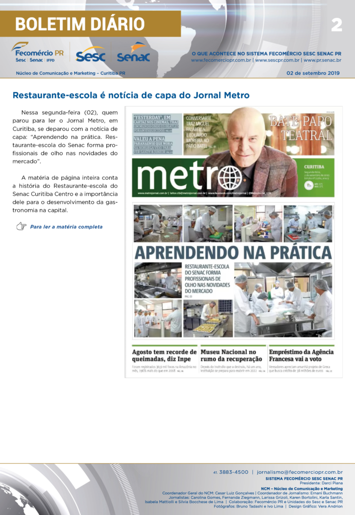 Boletim Diário | Fecomércio