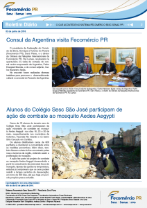 Boletim Diário | Fecomércio