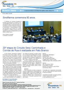 Boletim Diário | Fecomércio