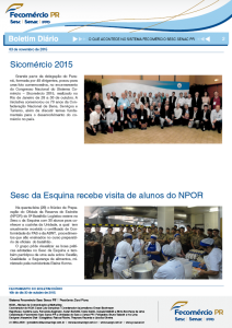 Boletim Diário | Fecomércio