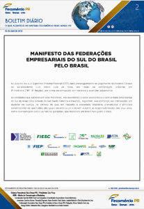 Boletim Diário | Fecomércio