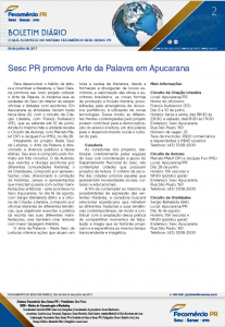 Boletim Diário | Fecomércio