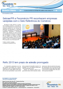 Boletim Diário | Fecomércio