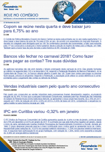 Boletim Diário | Fecomércio