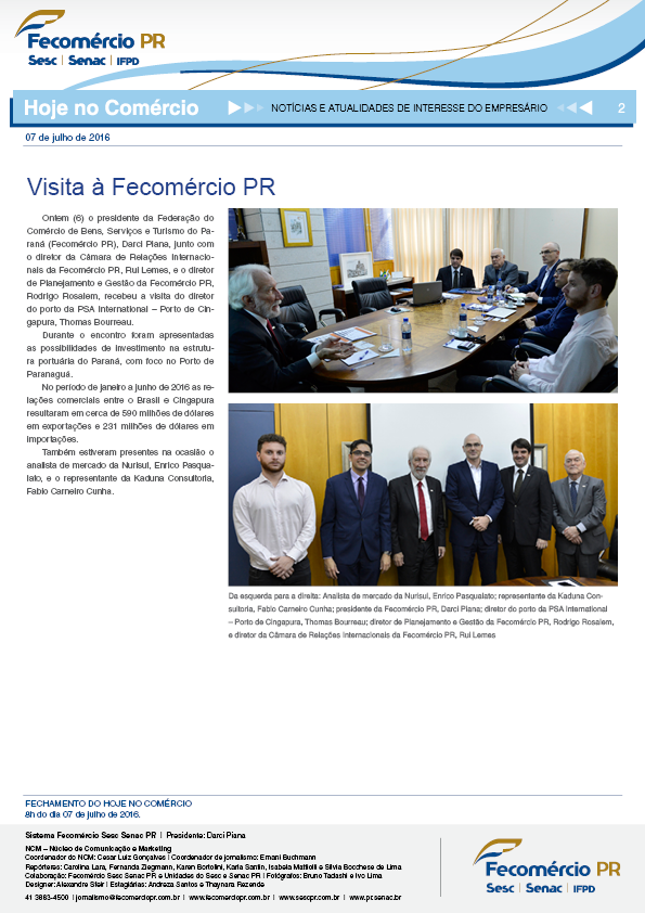 Boletim Diário | Fecomércio