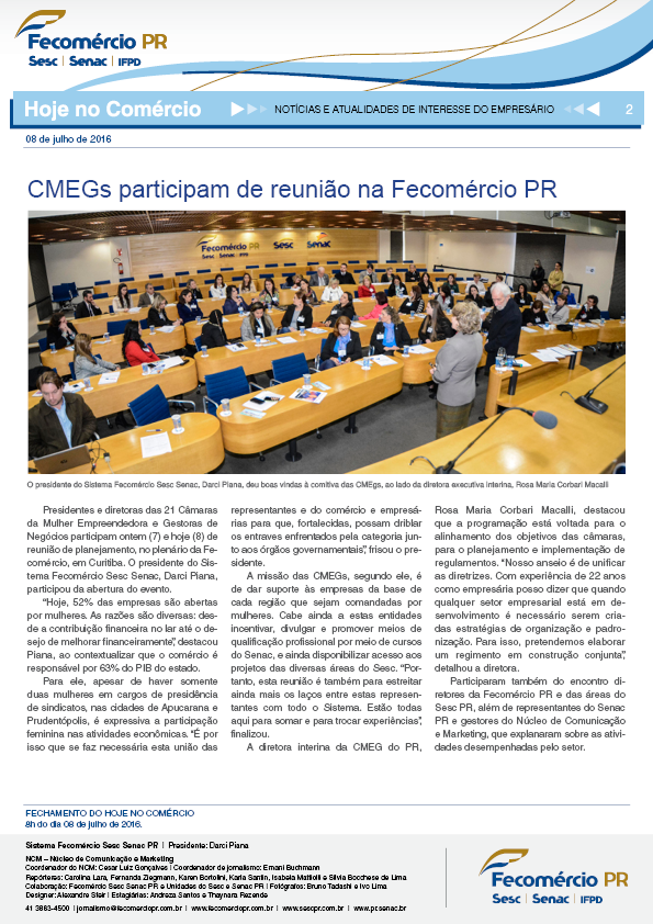 Boletim Diário | Fecomércio