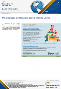 Boletim Diário | Fecomércio