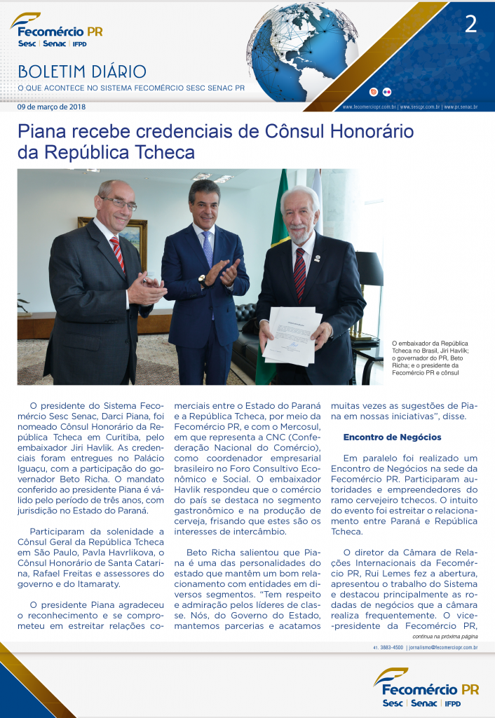 Boletim Diário | Fecomércio