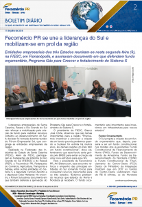 Boletim Diário | Fecomércio