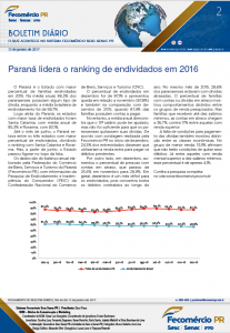 Boletim Diário | Fecomércio