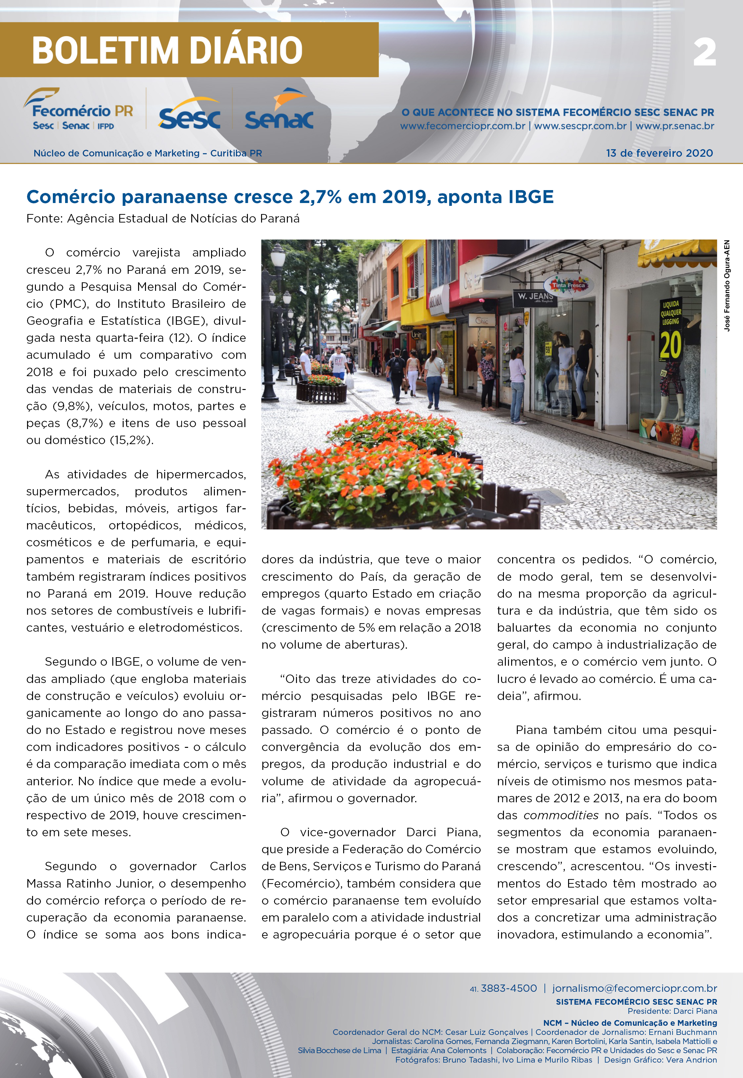 Boletim Diário | Fecomércio