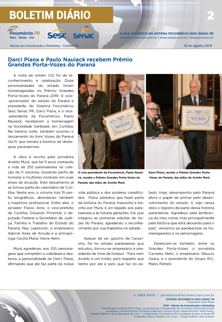 Boletim Diário | Fecomércio