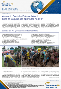 Boletim Diário | Fecomércio