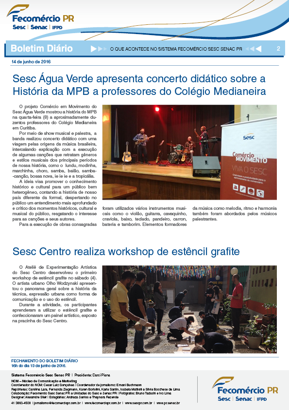 Boletim Diário | Fecomércio