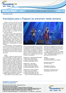 Boletim Diário | Fecomércio