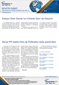 Boletim Diário | Fecomércio