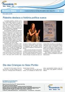 Boletim Diário | Fecomércio