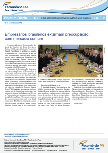 Boletim Diário | Fecomércio