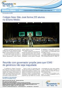 Boletim Diário | Fecomércio