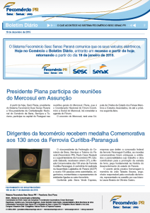 Boletim Diário | Fecomércio