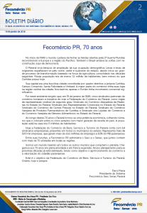Boletim Diário | Fecomércio