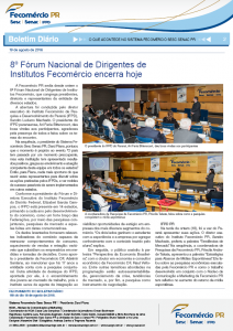 Boletim Diário | Fecomércio