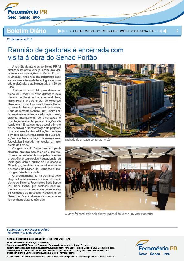 Boletim Diário | Fecomércio