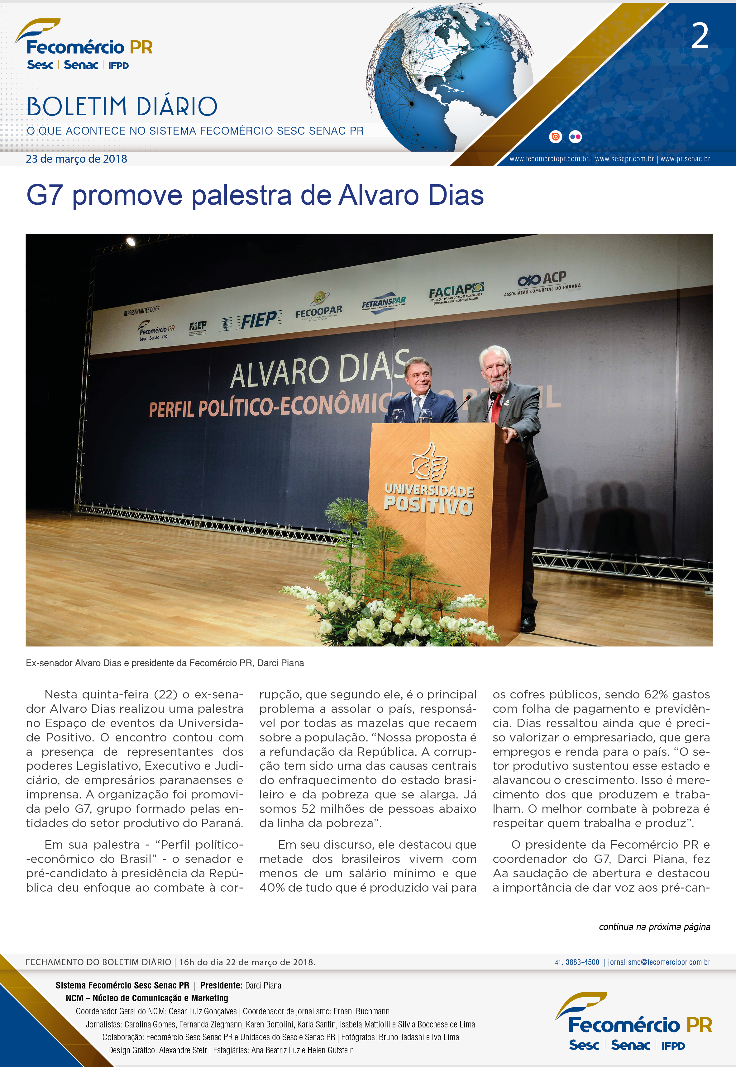 Boletim Diário | Fecomércio