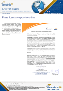 Boletim Diário | Fecomércio