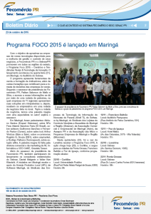 Boletim Diário | Fecomércio