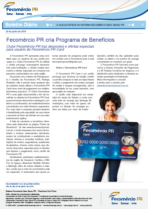 Boletim Diário | Fecomércio