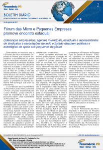 Boletim Diário | Fecomércio